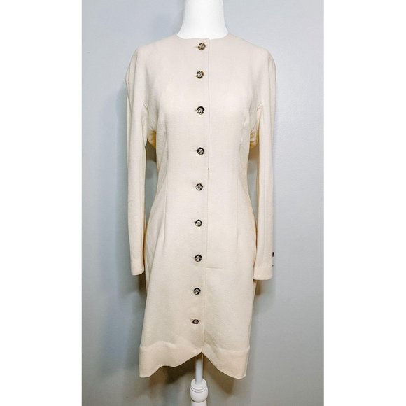 Vintage Cream Detail Button Princess Coat - Picture 2 of 16